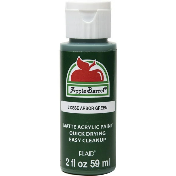 Apple Barrel 21386E Acrylic Craft Paint, Matte Finish, Arbor Green, 2 fl oz - Walmart.com | Walmart (US)