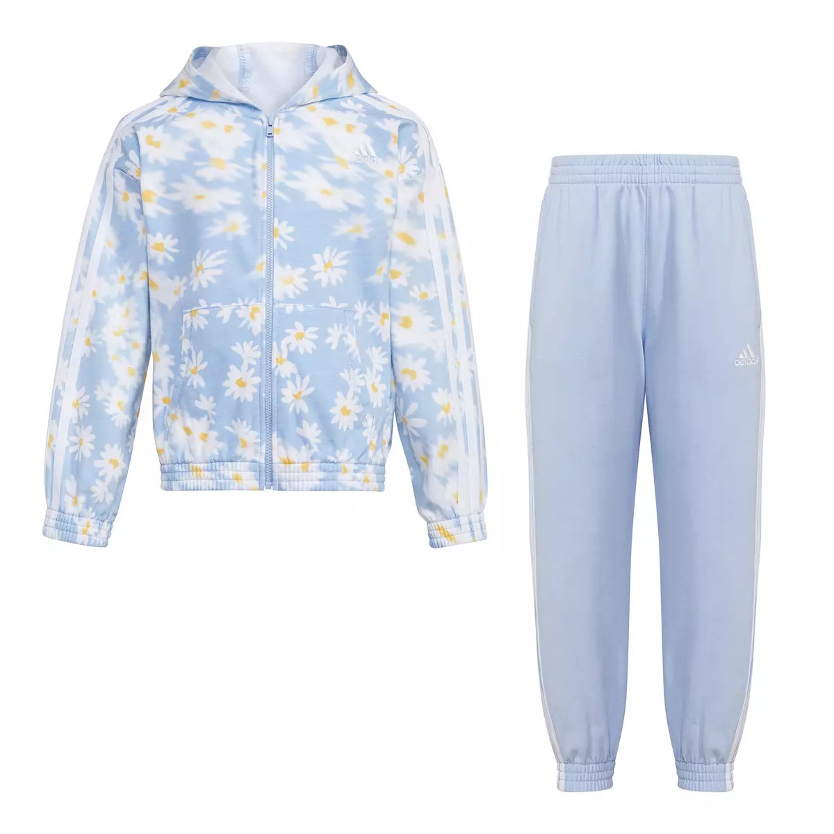 Toddler Girl Adidas Hood Jacket & Jogger Set | Kohl's