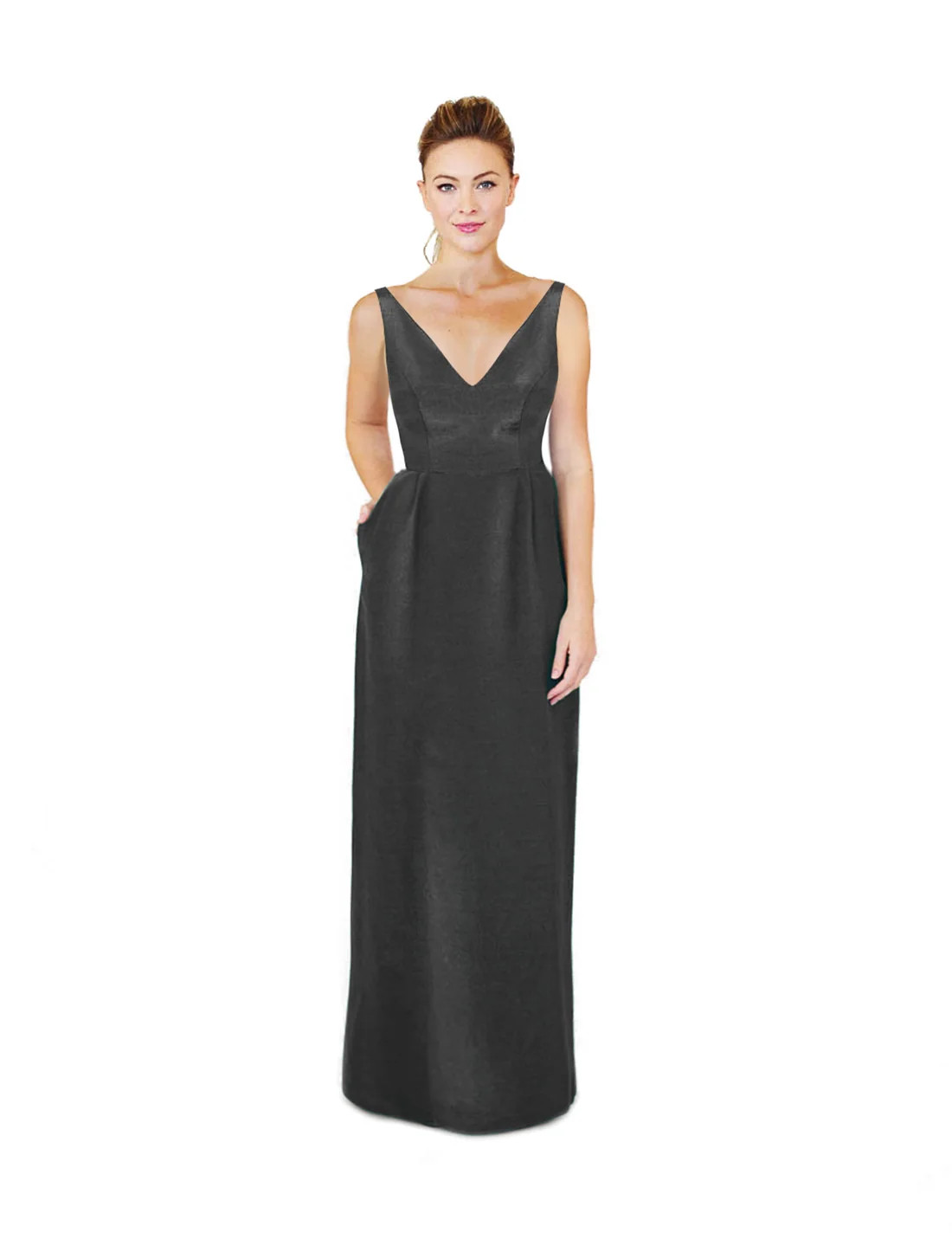 Customize your Dress - Harper Bodice, Brunch Skirt Floor, Drapey Bengaline, Pearl Grey | LulaKate