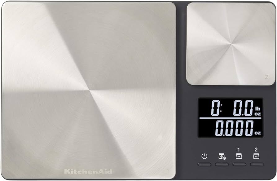 KitchenAid KQ909 Dual Platform Digital Kitchen and Food Scale, 11 pound capacity and Precision 16... | Amazon (US)