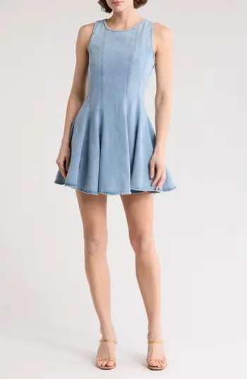 Lush Fit & Flare Denim Dress at Nordstrom Rack, Size X-Small | Nordstrom Rack
