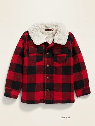 Sherpa-Lined Plaid Shirt Jacket for Toddler Boys | Old Navy (US)