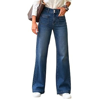 Sidefeel Women's Wide Leg Jeans High Waisted Denim Pants | Amazon (US)