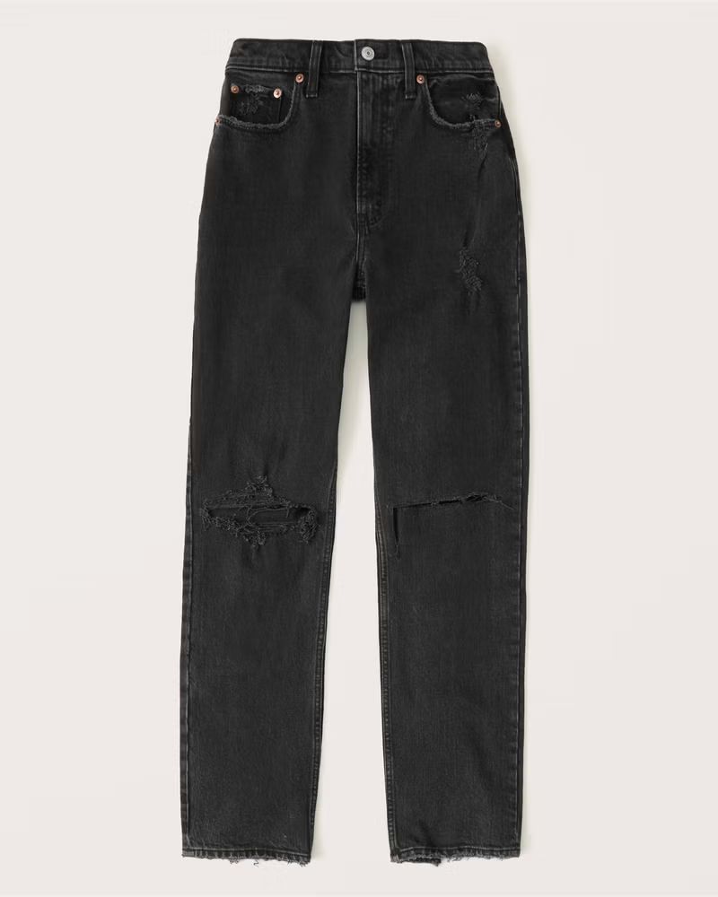 Women's Ultra High Rise 90s Straight Jean | Women's Bottoms | Abercrombie.com | Abercrombie & Fitch (US)