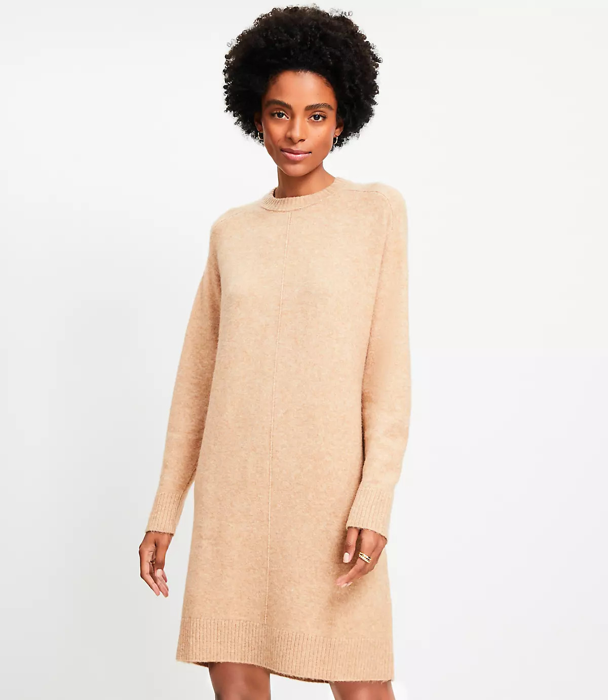 Saddle Sleeve Mini Sweater Dress | LOFT