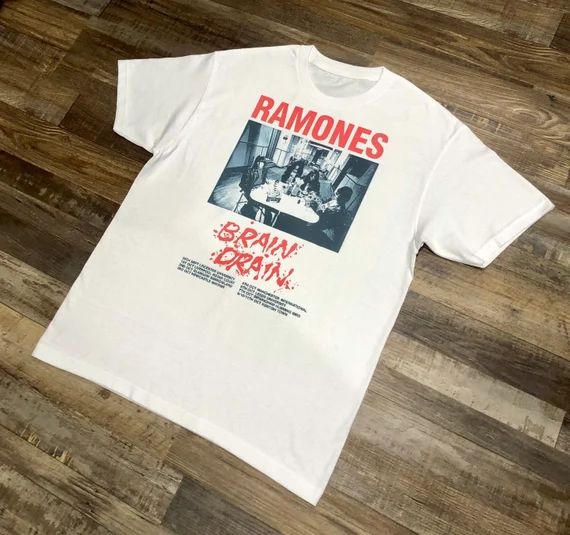 80s Vintage Style Ramones Brain Drain Band T Shirt | Etsy | Etsy (US)