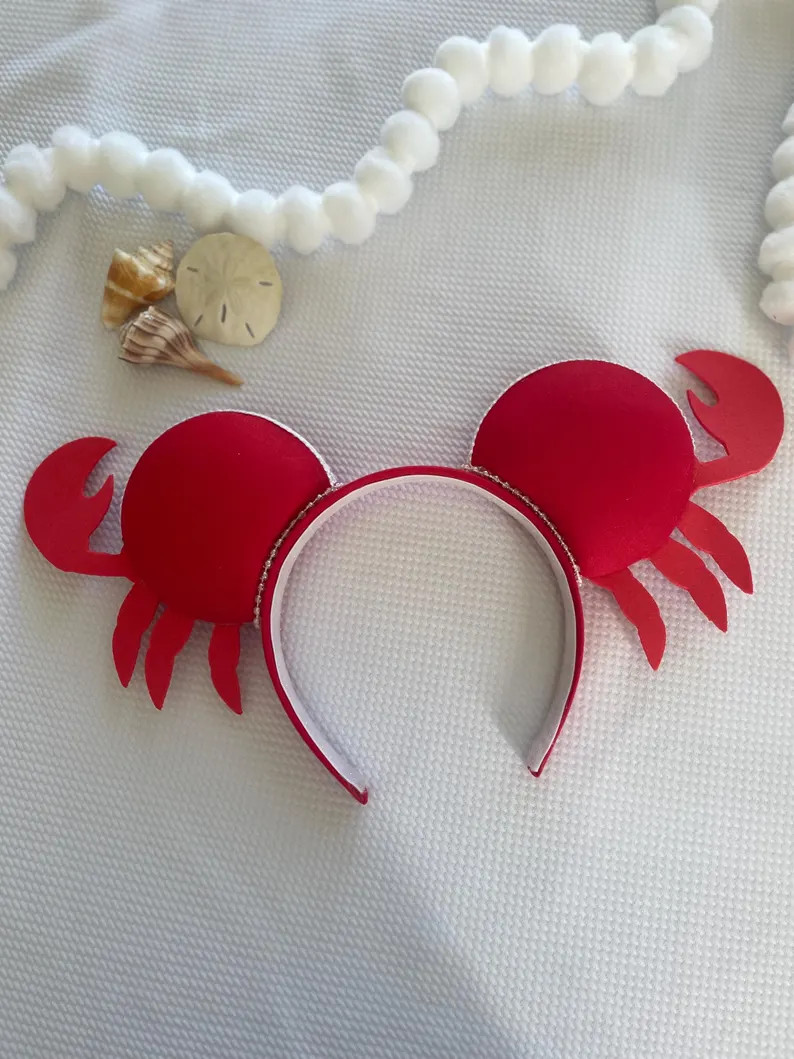 Sebastian Mouse Ears: Under the Sea Mermaid Park Headband, Crab Ear - Etsy | Etsy (Global)