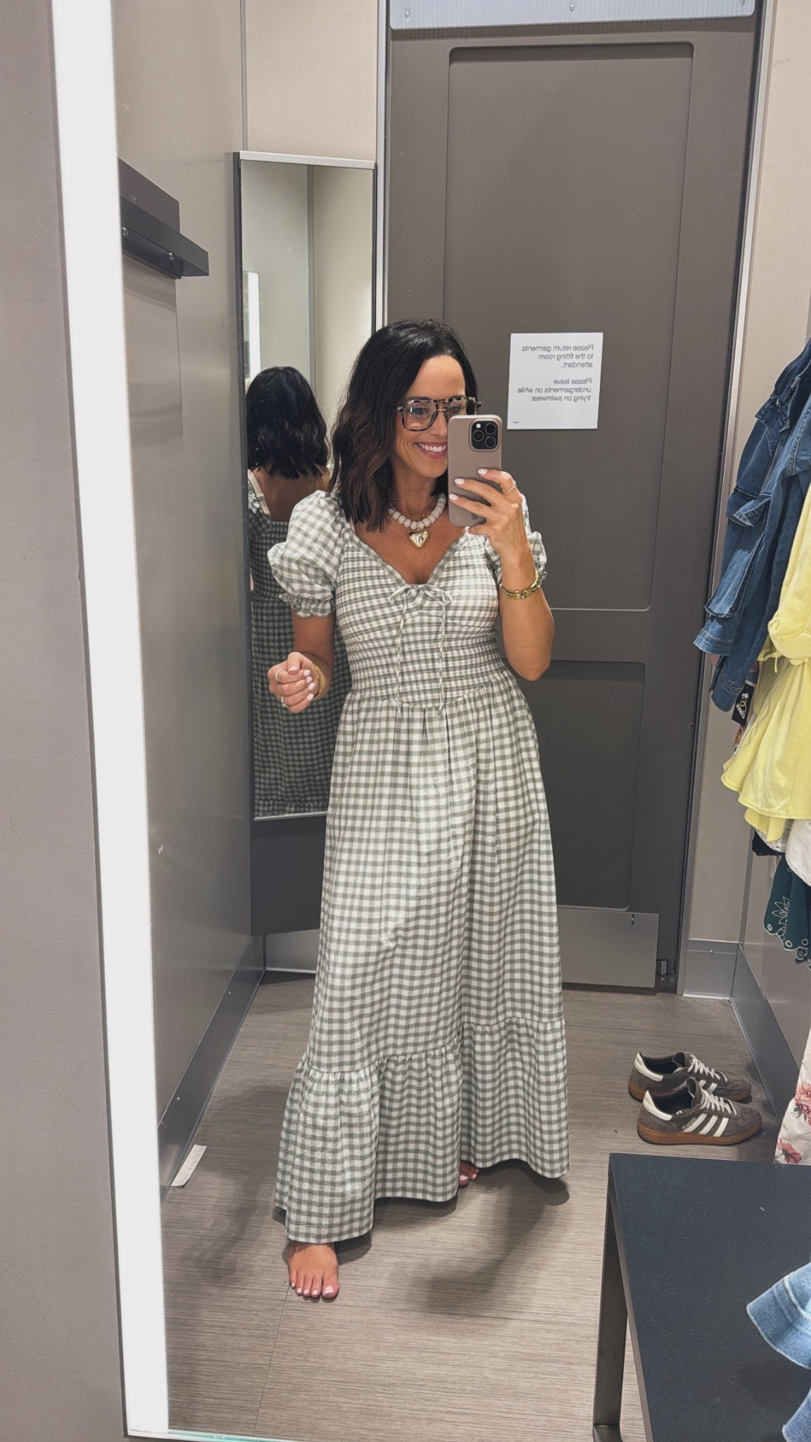 Gingham just feels like spring 💚 Such a cute and flattering dress. Wearing an XS.
#LTKSpring #GinghamStyle #SpringOutfit #LTKStyle #CasualStyle #SpringFashion

#LTKmomlife #LTKOver40 #LTKPetite