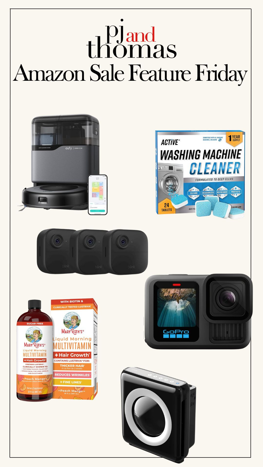 🛍️ Friday finds are here! Amazon steals worth snagging before they disappear.
🧼 Clean, organize, capture memories, and even grow your hair – all on sale!
📷 GoPro HERO
🧴 MaryRuth’s Multivitamin
🧼 Washing machine cleaner
#LTKAmazonFinds #FridayDeals #AmazonSale #pjandthomas

 

 #LTKSaleAlert