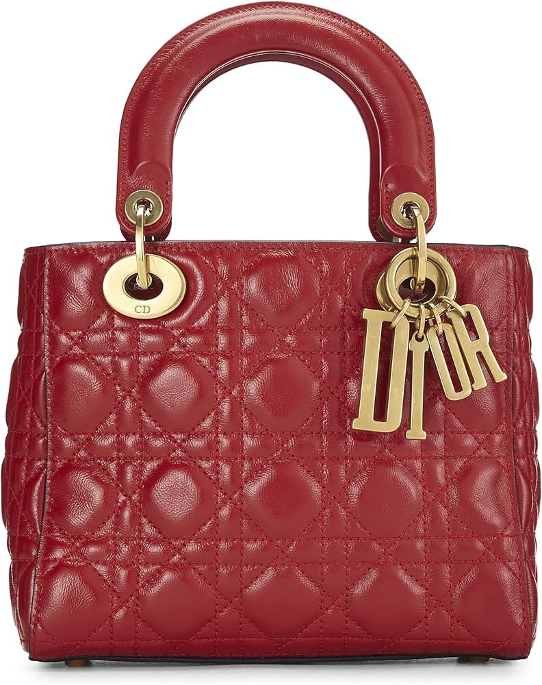 Amazon.com: Dior, Pre-Loved Red Calfskin My Lady Dior Lucky Charm Small, Red : Luxury Stores | Amazon (US)