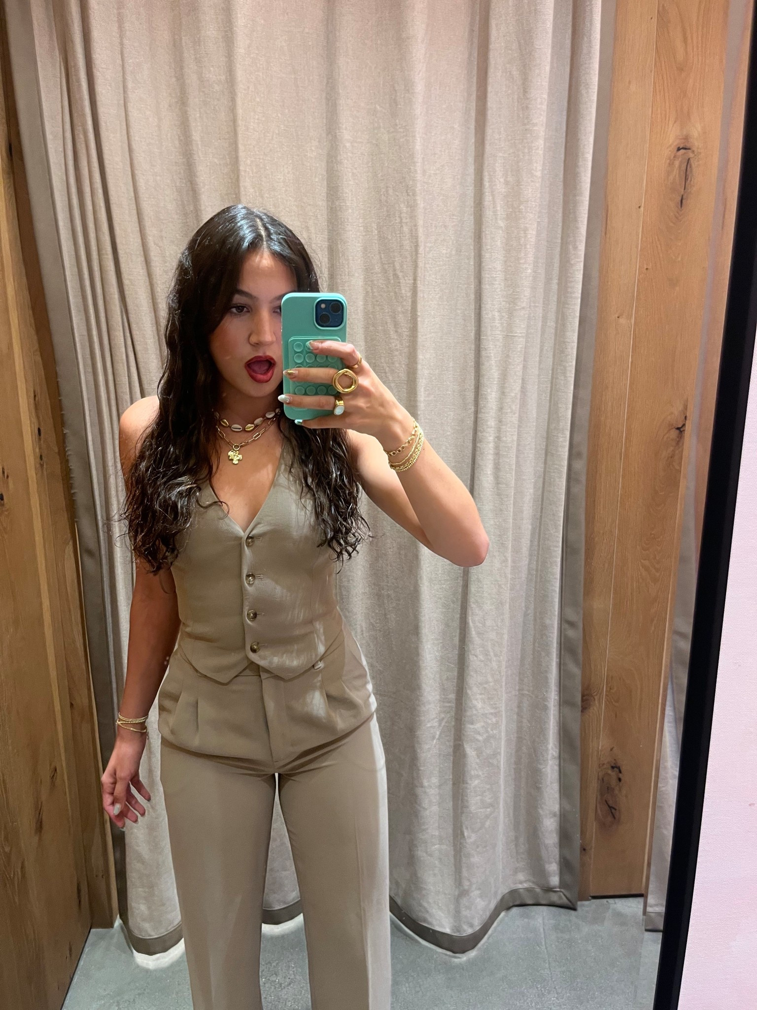 All size two 
Color nomad taupe