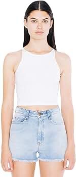 Women's Cotton Spandex Sleeveless Crop Top | Amazon (US)