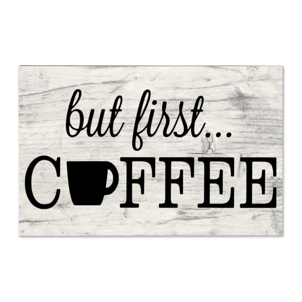 Amazon.com: But First Coffee Plaque Sign, Coffee Lover Wood Wall Hanging Signs, Wall Decorations ... | Amazon (US)