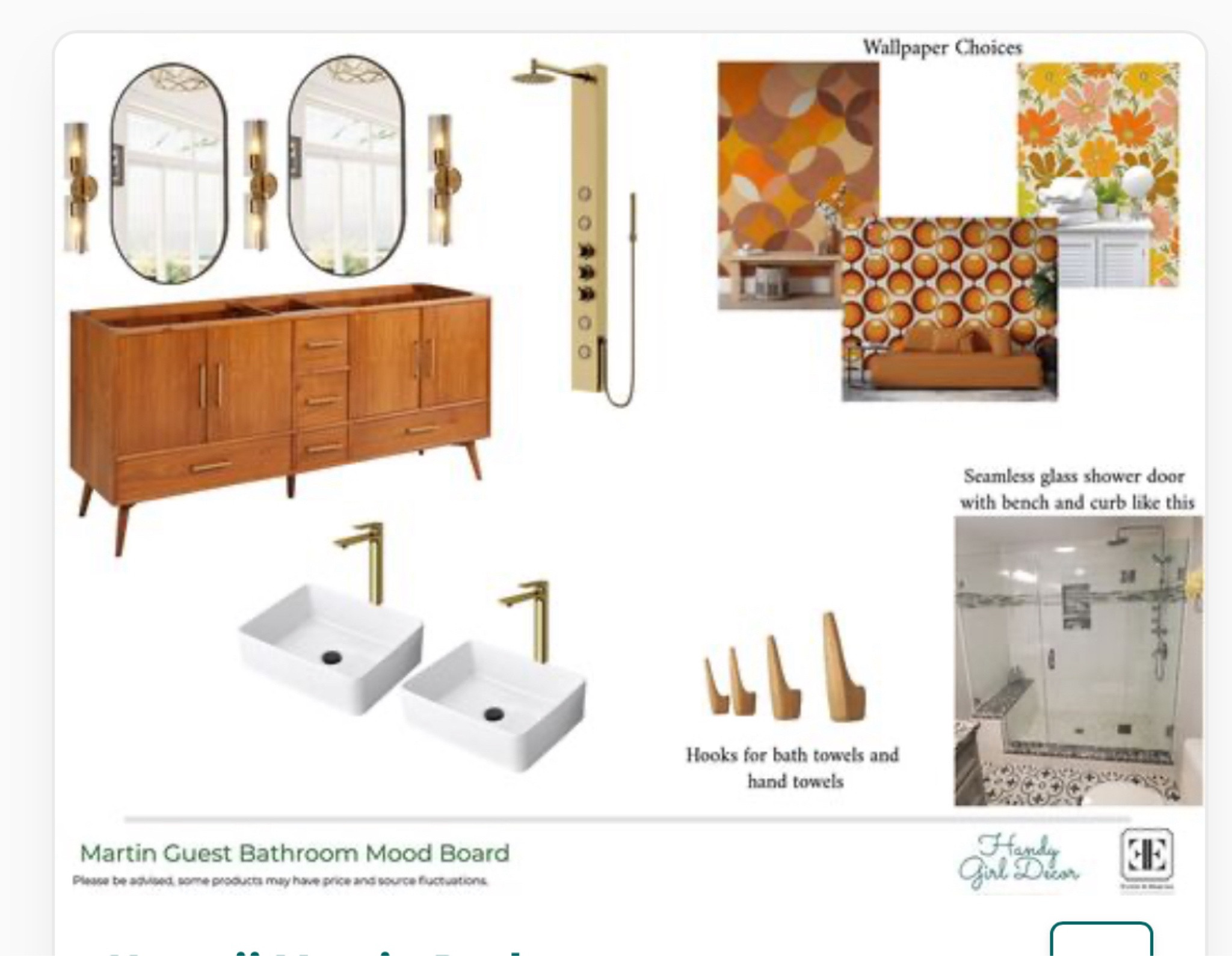 Mid Century Modern Guest bathroom remodell