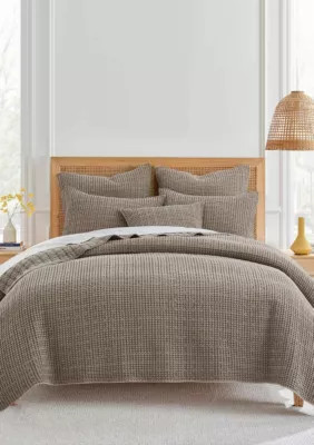 Levtex Home Mills Waffle Quilt Set, Brown, Twin Long | Belk