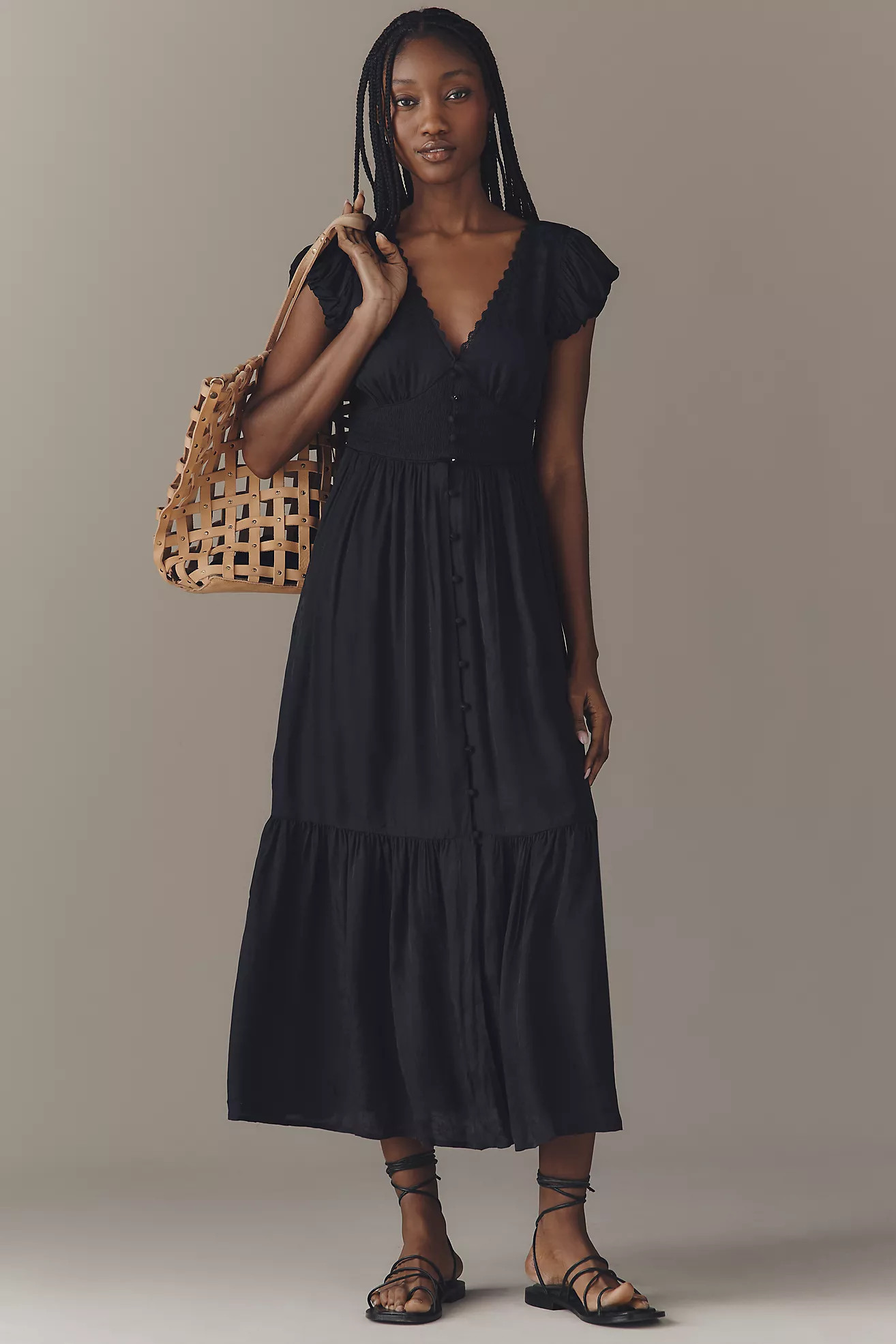 The Peregrine Silky Midi Dress | Anthropologie (US)