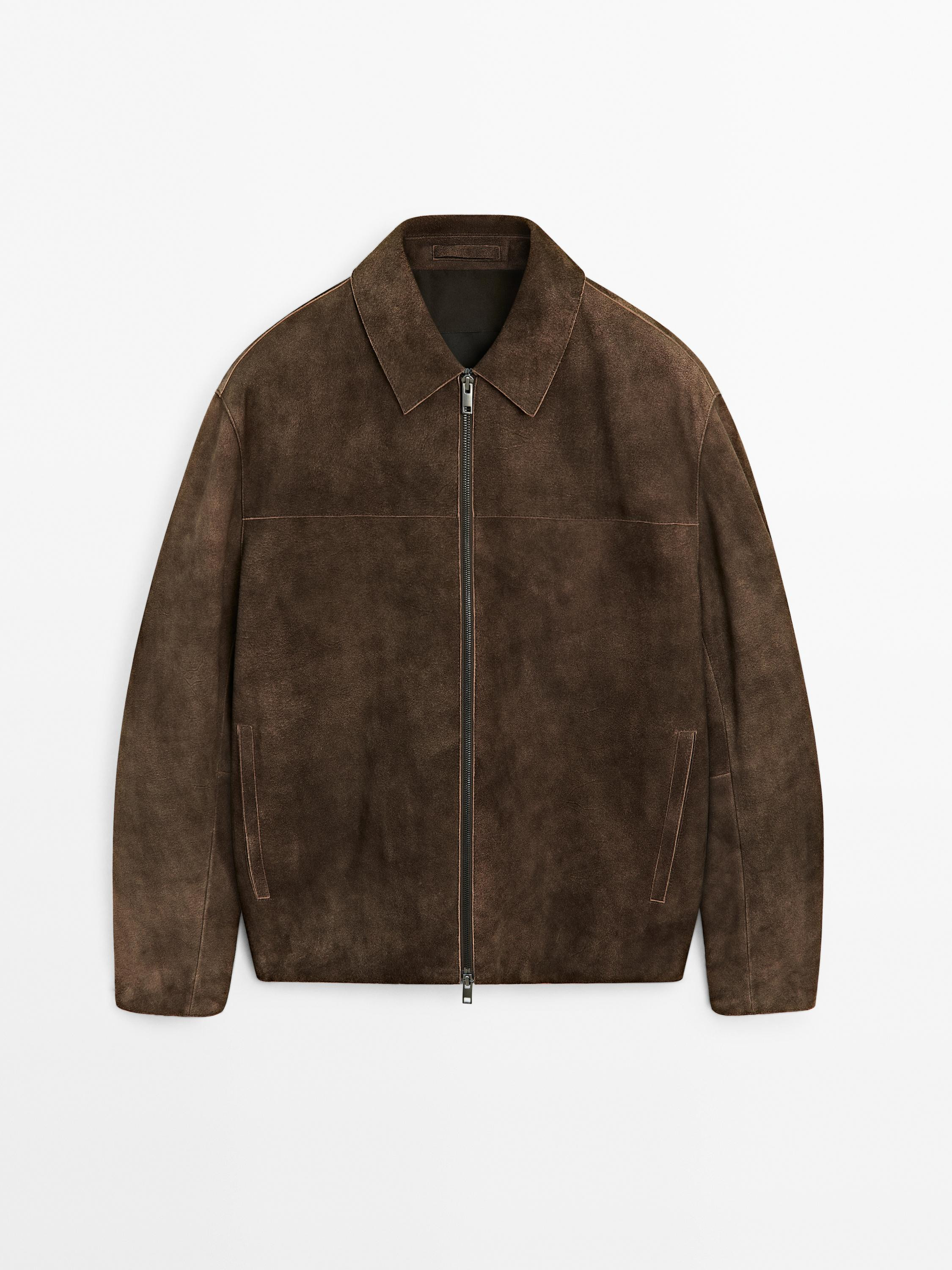 Suede goatskin jacket | Massimo Dutti US