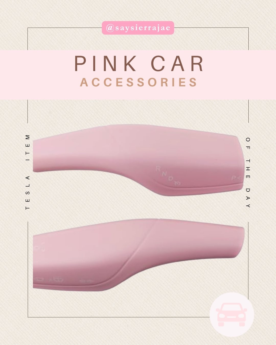 These pink gear shift covers are perfect for a subtle detail in your Tesla's interior. 

 #LTKdayinmylife #LTKvlog #LTKTravel