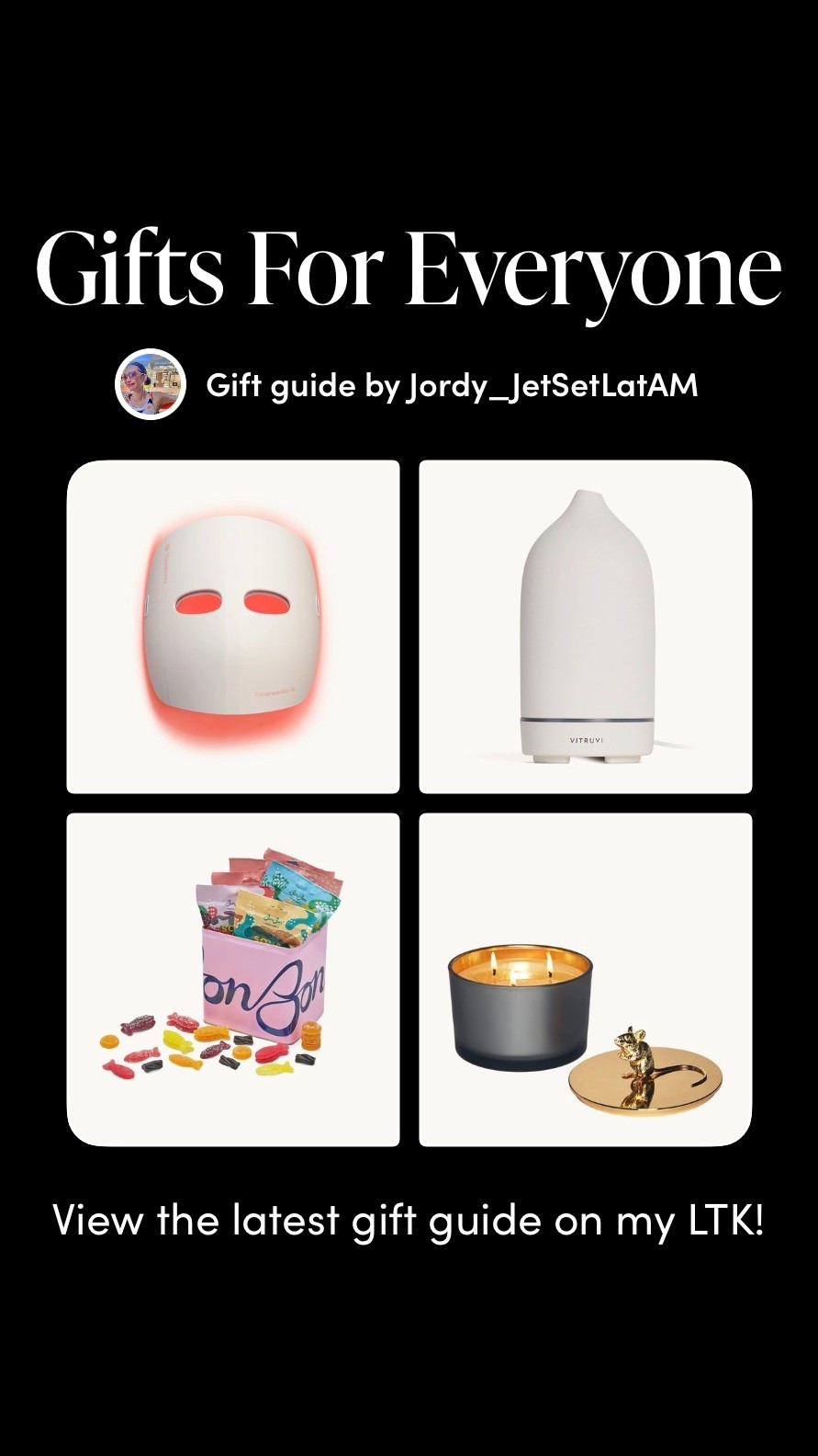 Holiday gift ideas for everyone — luxury gifts, wellness gifts, home gifts, beauty tools, candles, self-care essentials, sweet treats, and elevated everyday finds. Thoughtful Christmas gifts, last-minute holiday presents, and giftable favorites for friends, family, hosts, and coworkers.