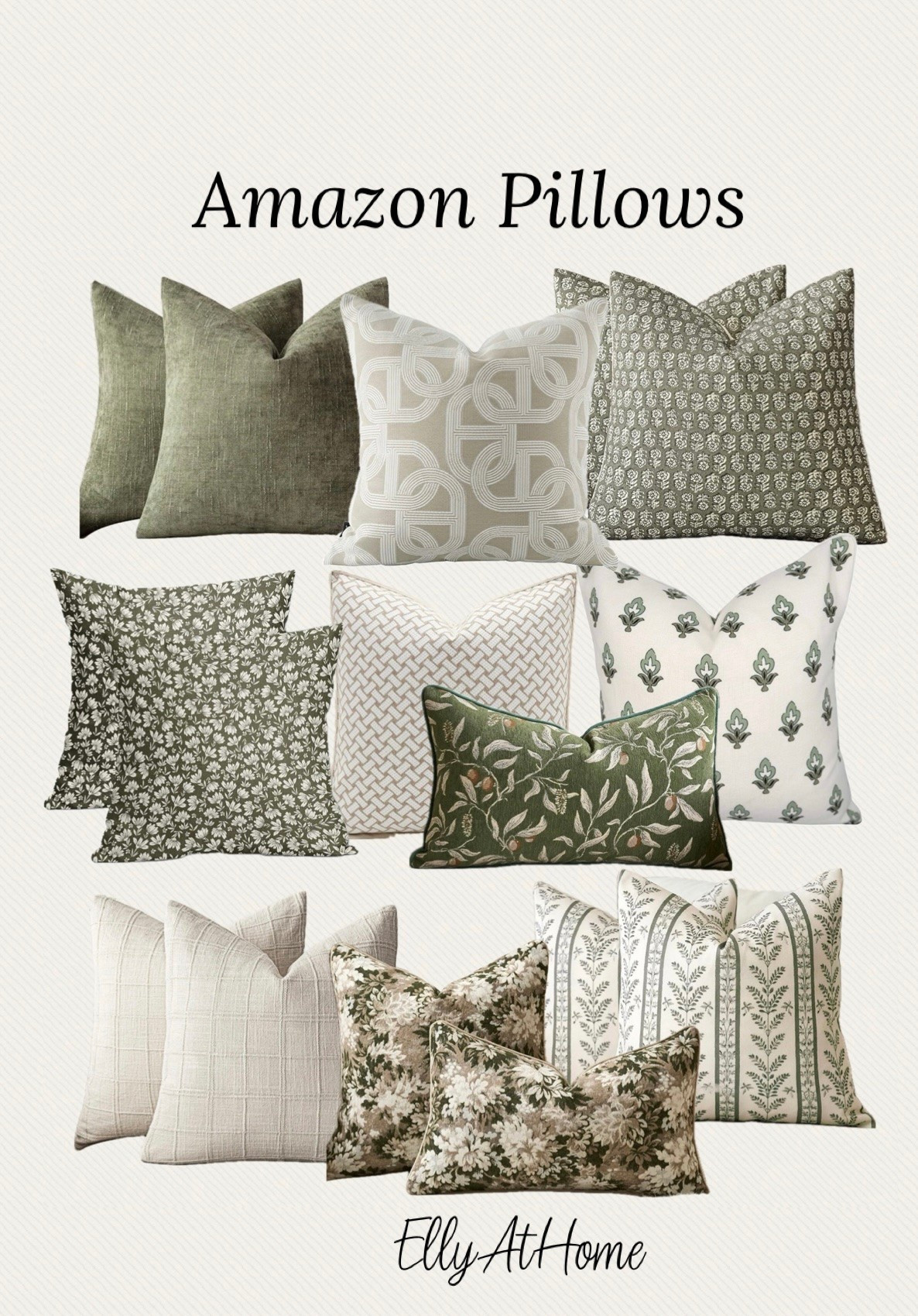 Amazon throw pillows and throw blankets in classic home green and off white, beiges.

#LTKHome #LTKSaleAlert