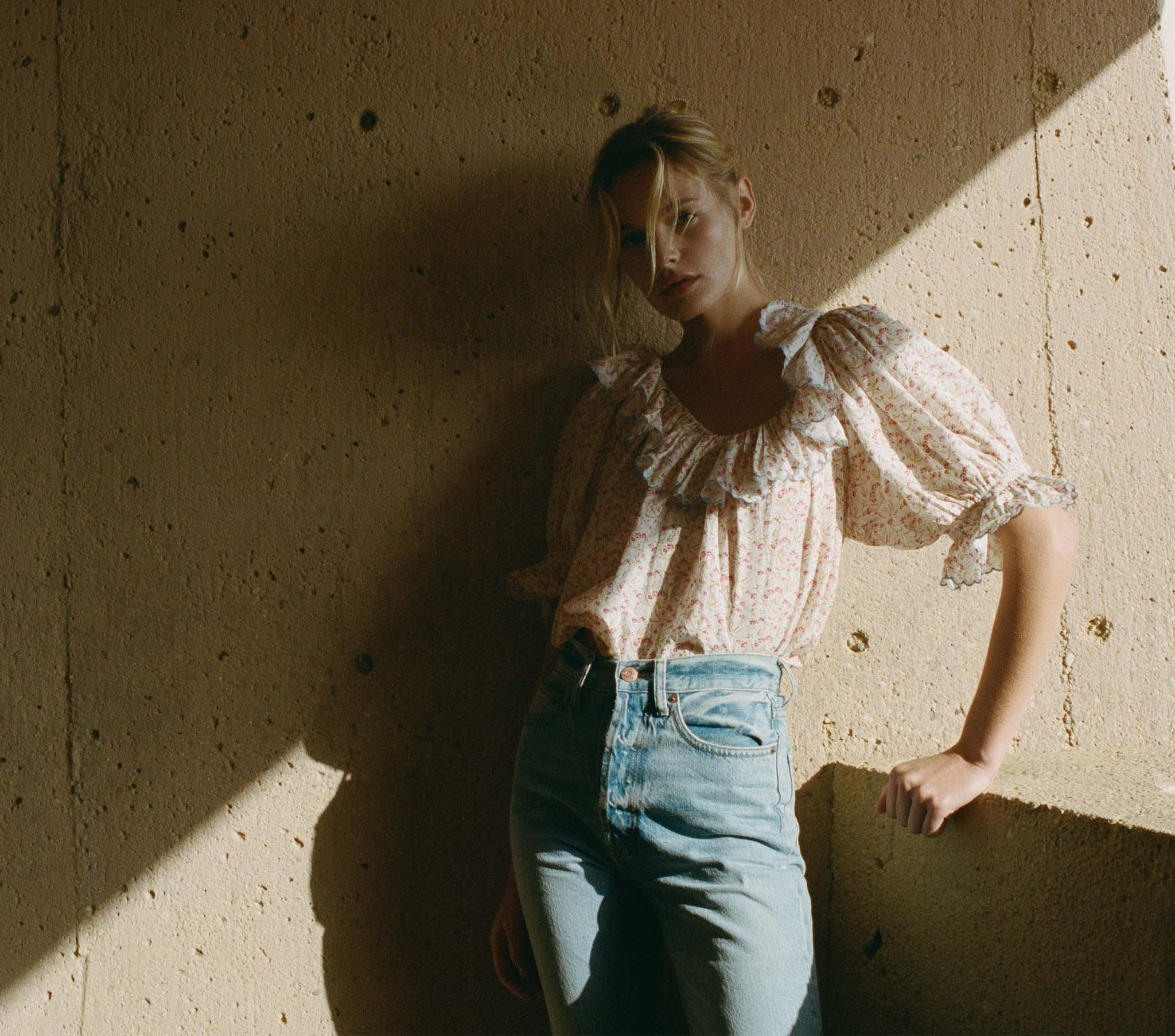 Samara Top - Sunshine Meadow Floral | DÔEN | DOEN