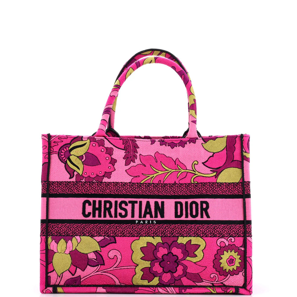 Book Tote Embroidered Canvas Medium | Rebag