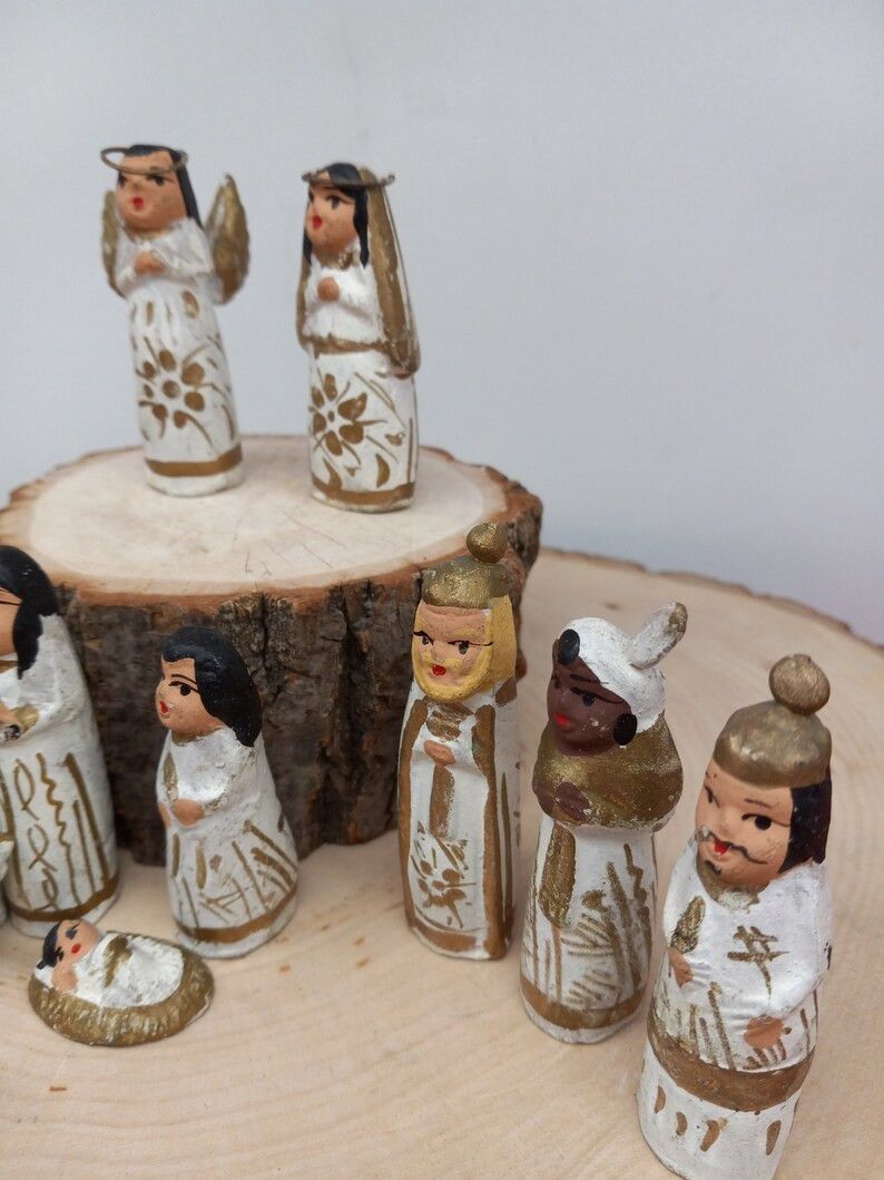 Vintage Mexican Nativity Set 14 Pieces 1960's - Etsy | Etsy (US)