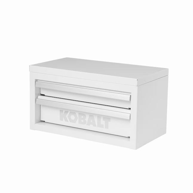 Kobalt Portable tool box 10.83-in W x 5.91-in H x 5.91-in D 2 -Drawer White Steel Tool Box | Lowe's