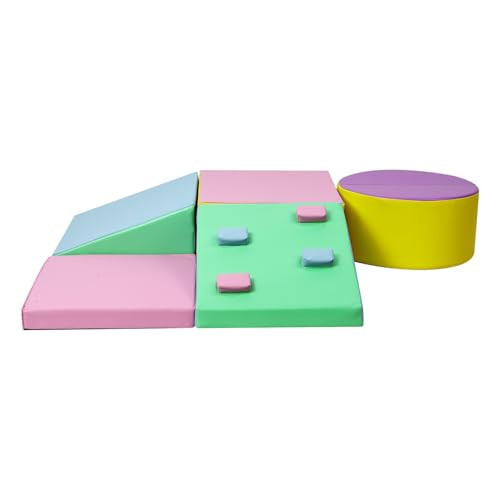 Hipicute Soft Climbing Indoor Set for Toddlers - 5PCS Foam Climbing Blocks for Crawling, Sliding, and Active Play - Safe Toddler Climbing Toys for Ages 1-3 | Amazon (US)