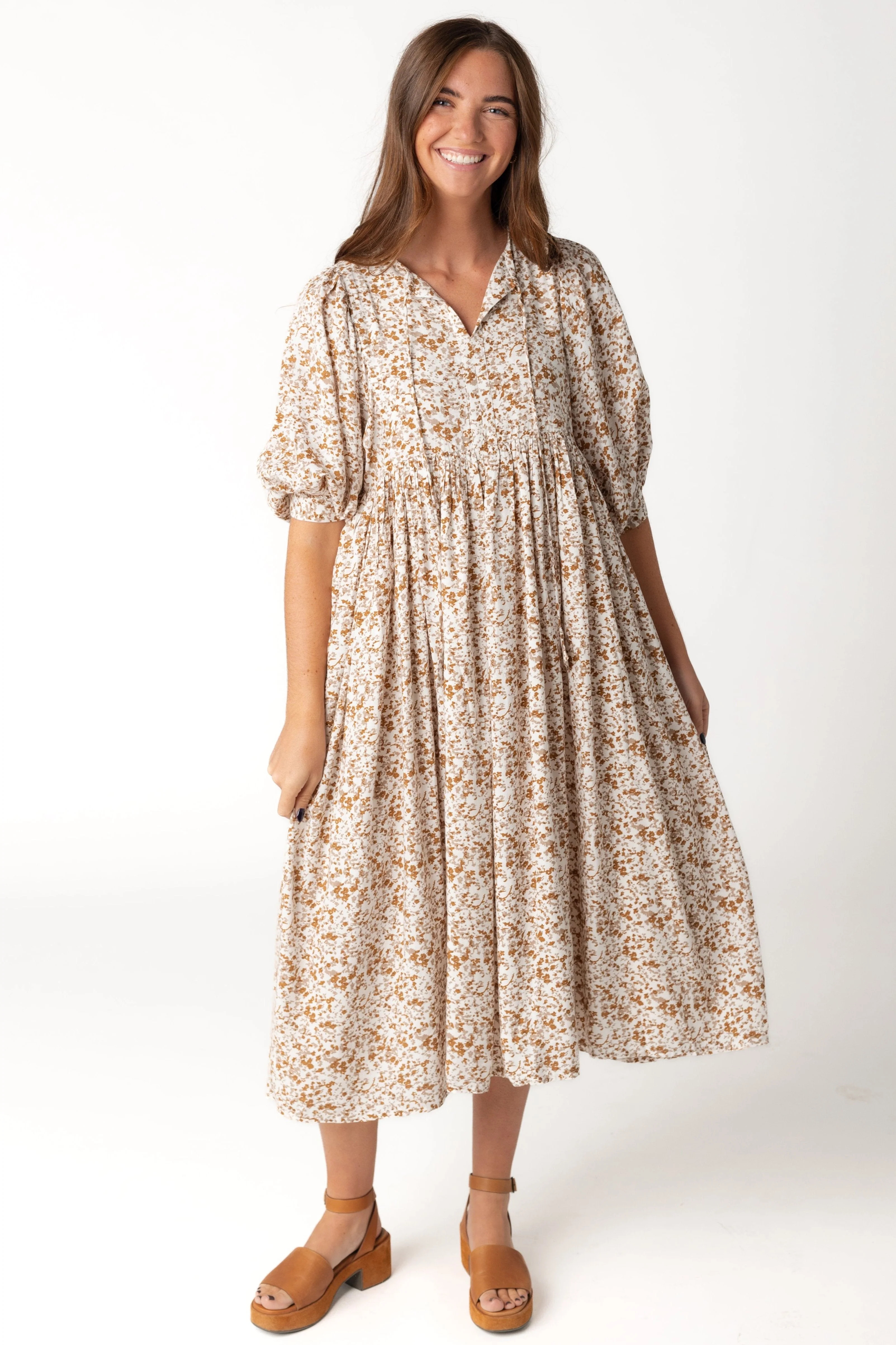 Citrus Primavera Print Midi Dress | Called To Surf