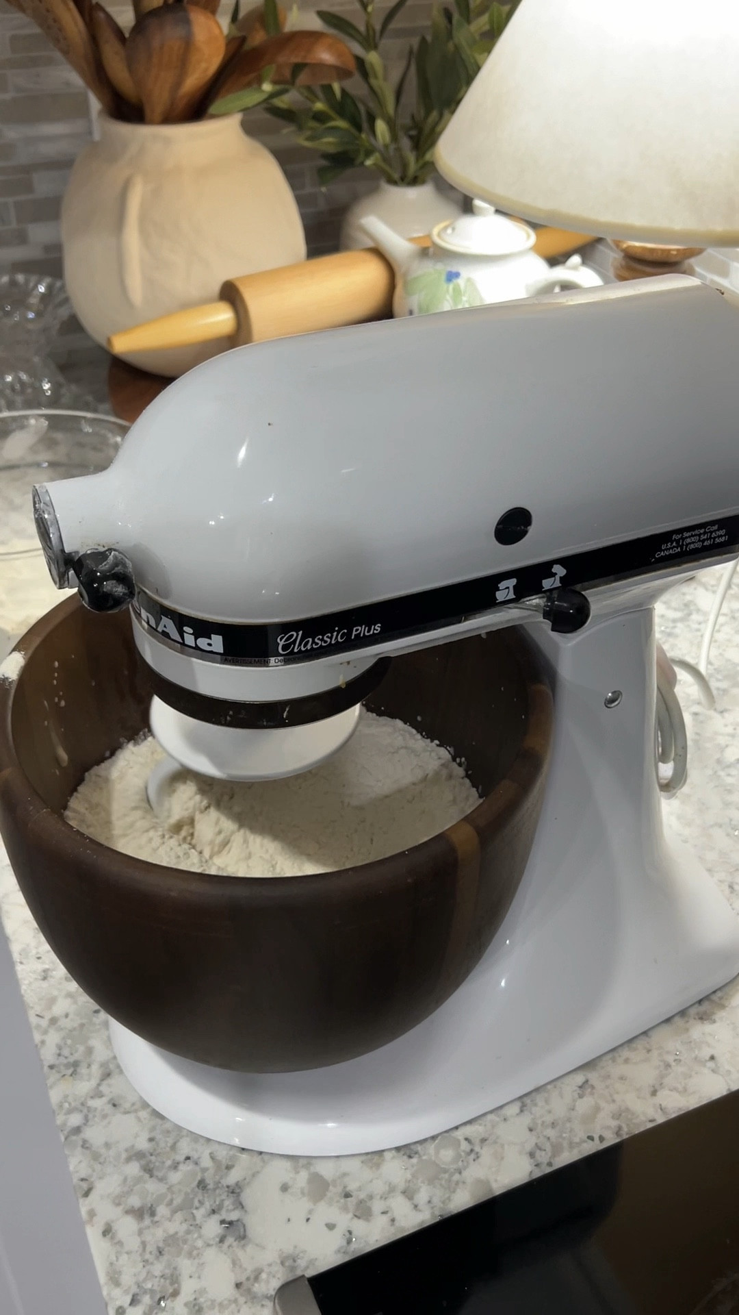 In the kitchen whipping up homemade English muffins 

#LTKfoodie