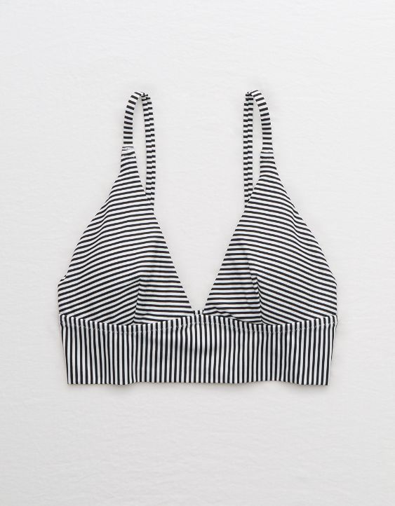 Aerie Printed Longline Triangle Bikini Top | American Eagle Outfitters (US & CA)