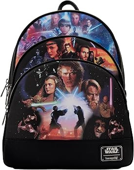 Loungefly Star Wars Trilogy 2 Triple Pocket Mini Backpack | Amazon (US)