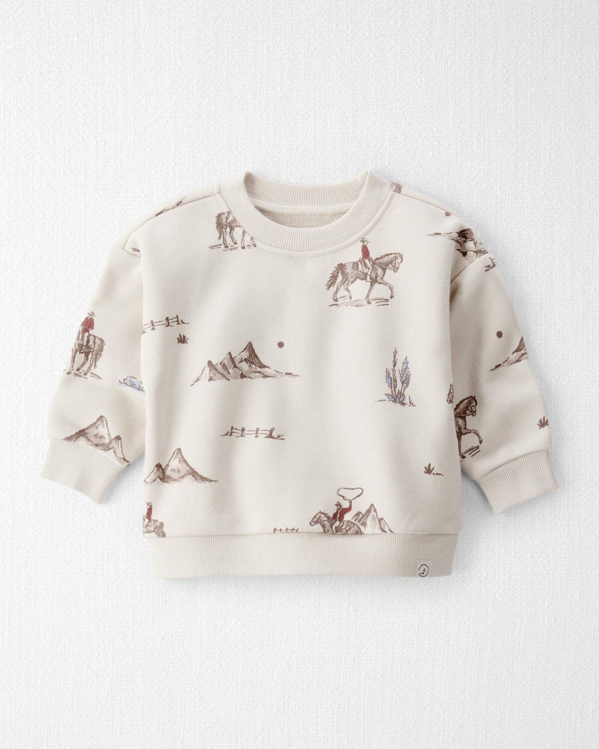 Baby French Terry Sweatshirt Made with Organic Cotton in Western Rodeo Print | Carter's Inc
