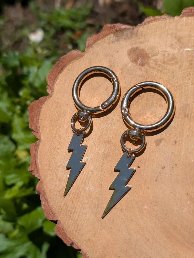 Doc Marten Gold Lightning Bolt Boot Charms | Etsy (Global)