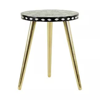 Round Table With Black Top And Gold Legs - Olivia & May | Target