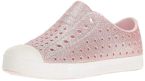 Native Shoes Jefferson Bling Glitter (Little Kid/Big Kid) Milk Pink Bling/Shell White 5 Big Kid M | Amazon (US)
