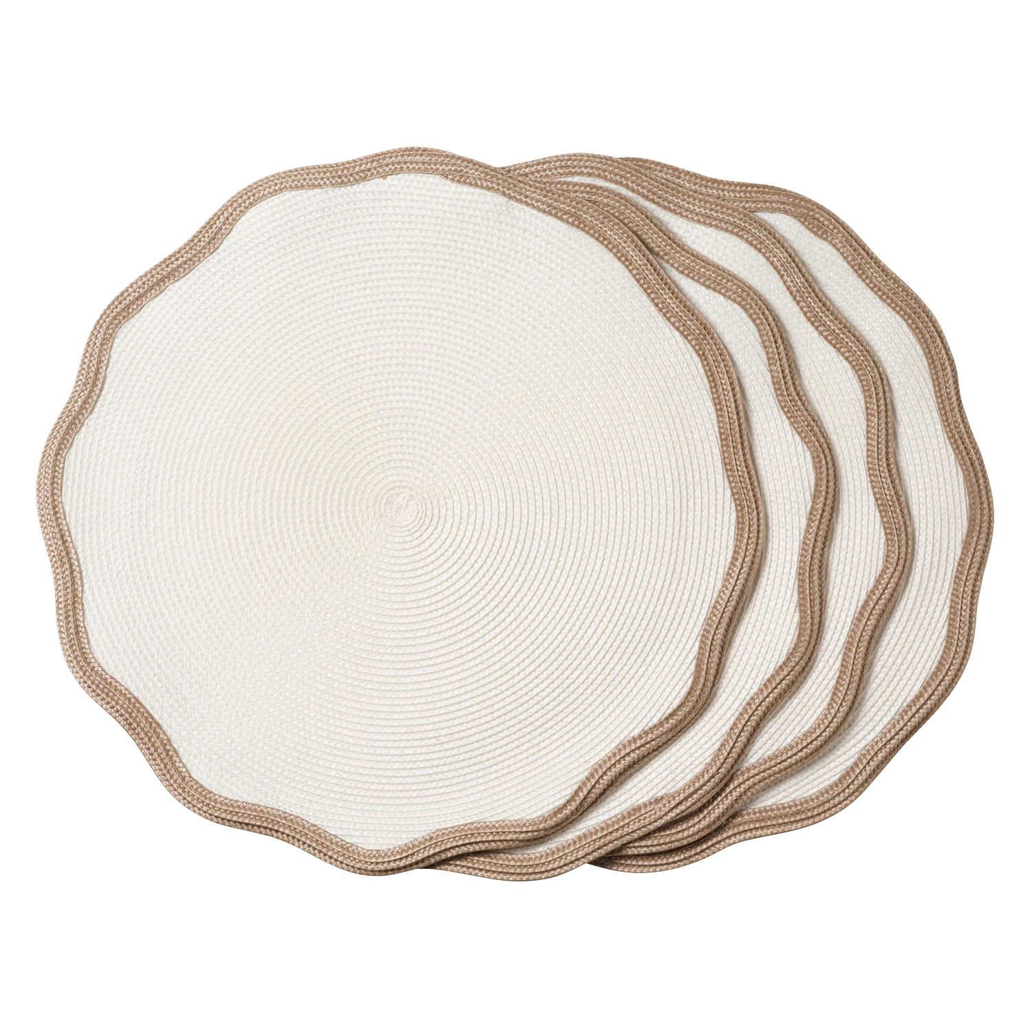 Beige Straw Wave Placemats | In the Roundhouse