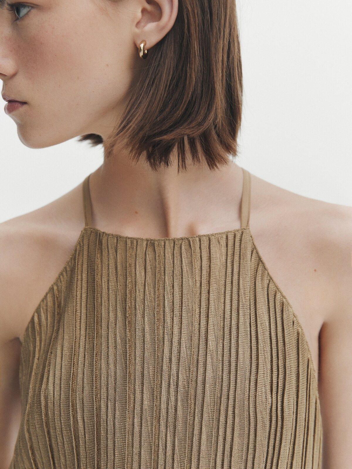 Pleated strappy top | Massimo Dutti UK