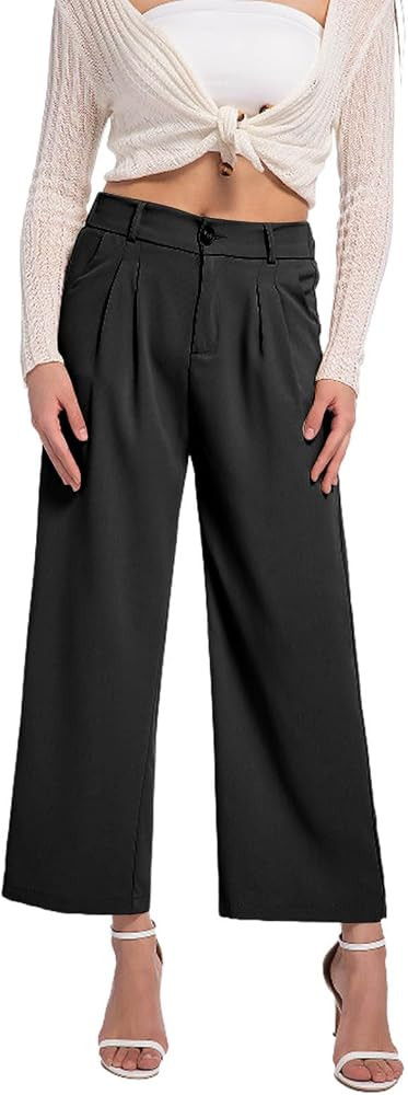 Office Pants for Women High Waisted Formal Trousers Business Casual Slacks Dressy Work Outfits Su... | Amazon (US)