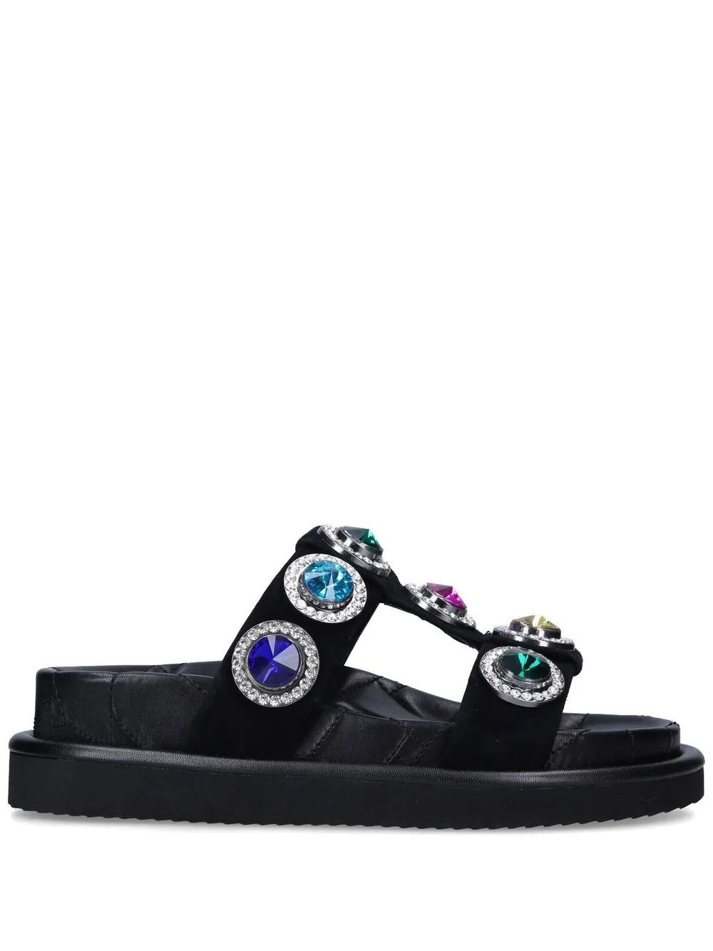Kurt Geiger London Orson crystal-embellished sandals - Black | Farfetch Global