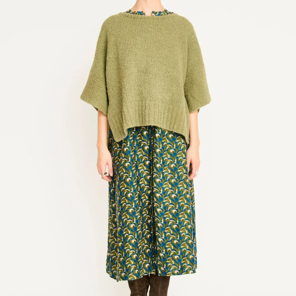 Fez Boucle Knit Top in Matcha | MIRTH