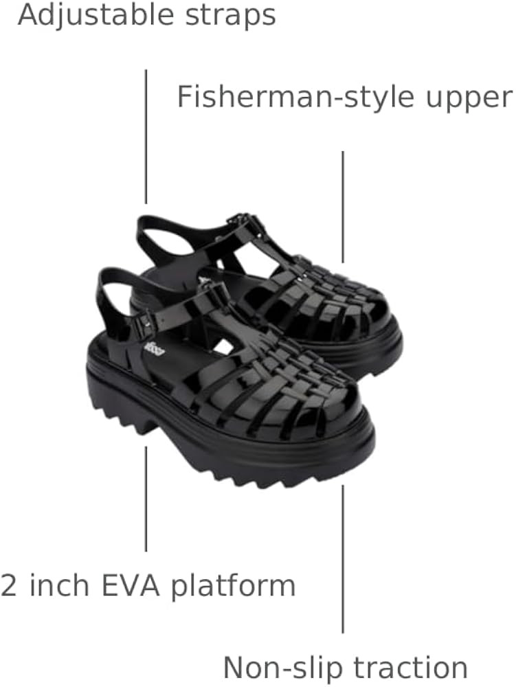 Melissa Possession Platform II Jelly Sandals for Women \u2013 Classic Fisherman-Style Chunky Plat... | Amazon (US)