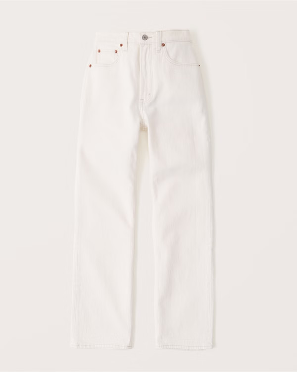 Ultra High Rise Ankle Straight Jean | Abercrombie & Fitch (US)
