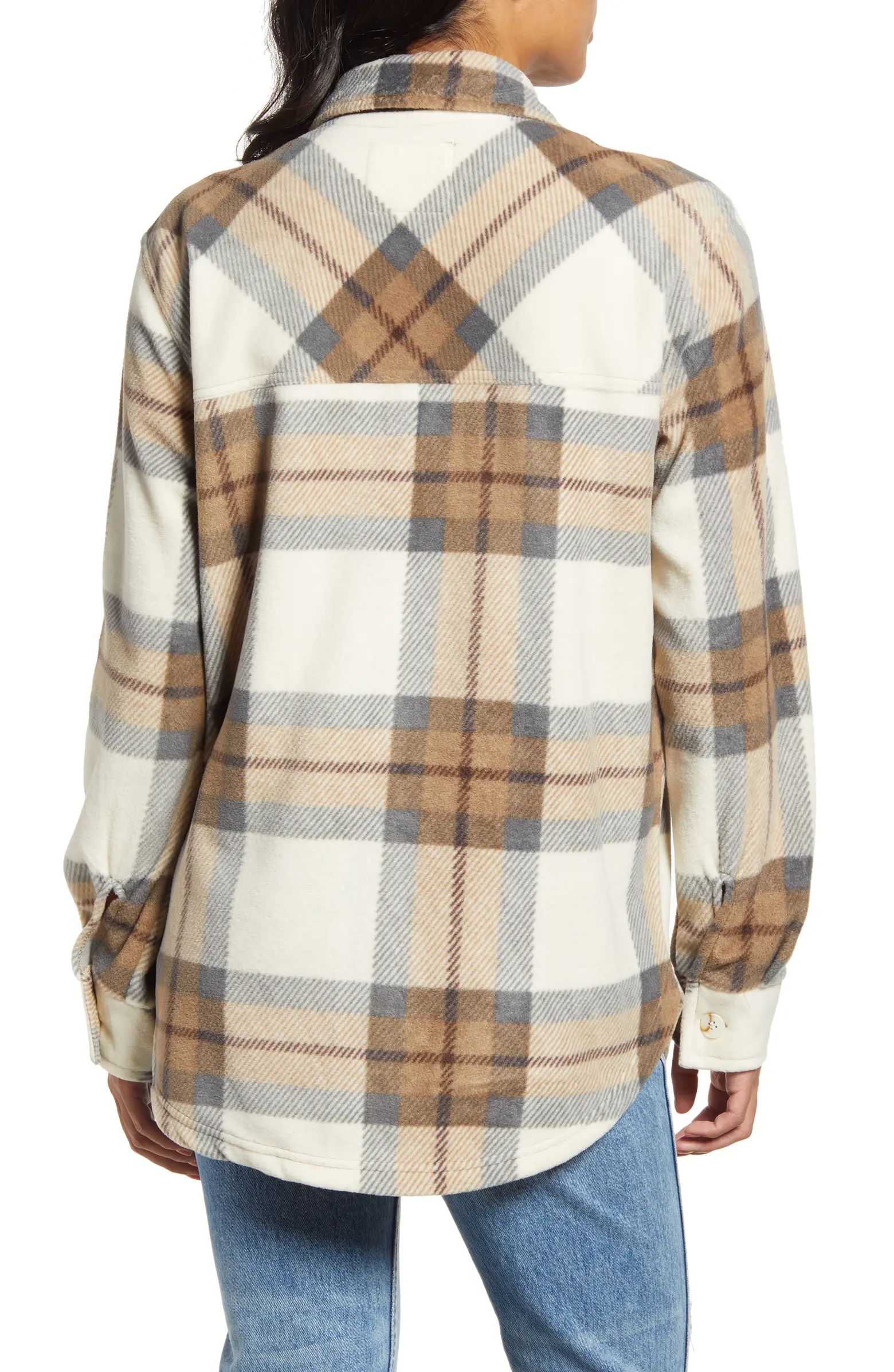 Thread & Supply POLAR FLEECE PLAID SHACKET | Nordstrom | Nordstrom