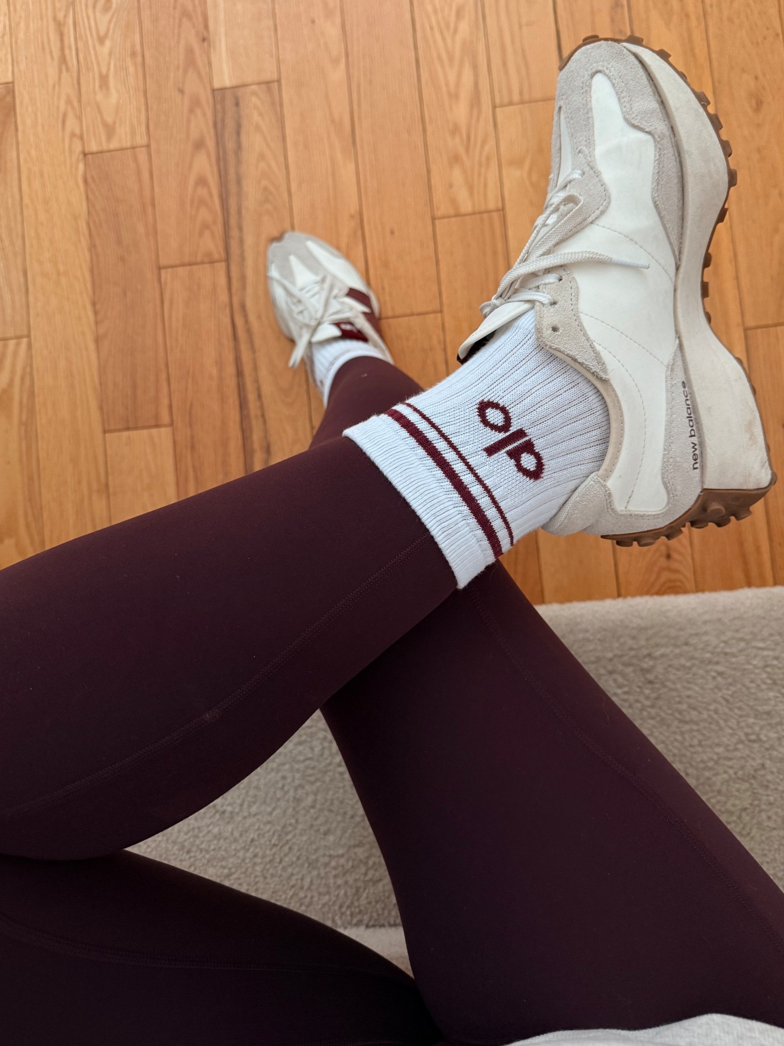 Matching leggings and socks

Lululemon align pocket leggings size 6 
New balance sneakers 

#LTKValentine #LTKfitnessgoals #LTKmomlife