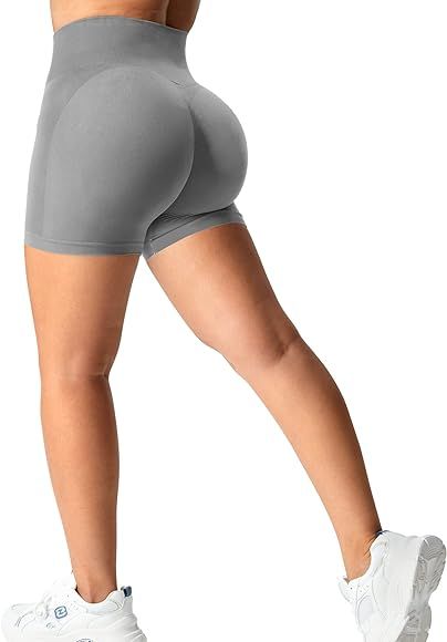 Women Seamless Scrunch Workout Shorts High Waisted Intensify Running Yoga Gym Workout | Amazon (US)