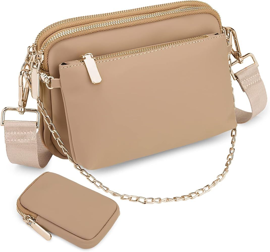 Uromee Corssbody Bags for Women Vegan Leather Fashion Shoulder Purse Fanny Pack Belt Bag Travel H... | Amazon (US)