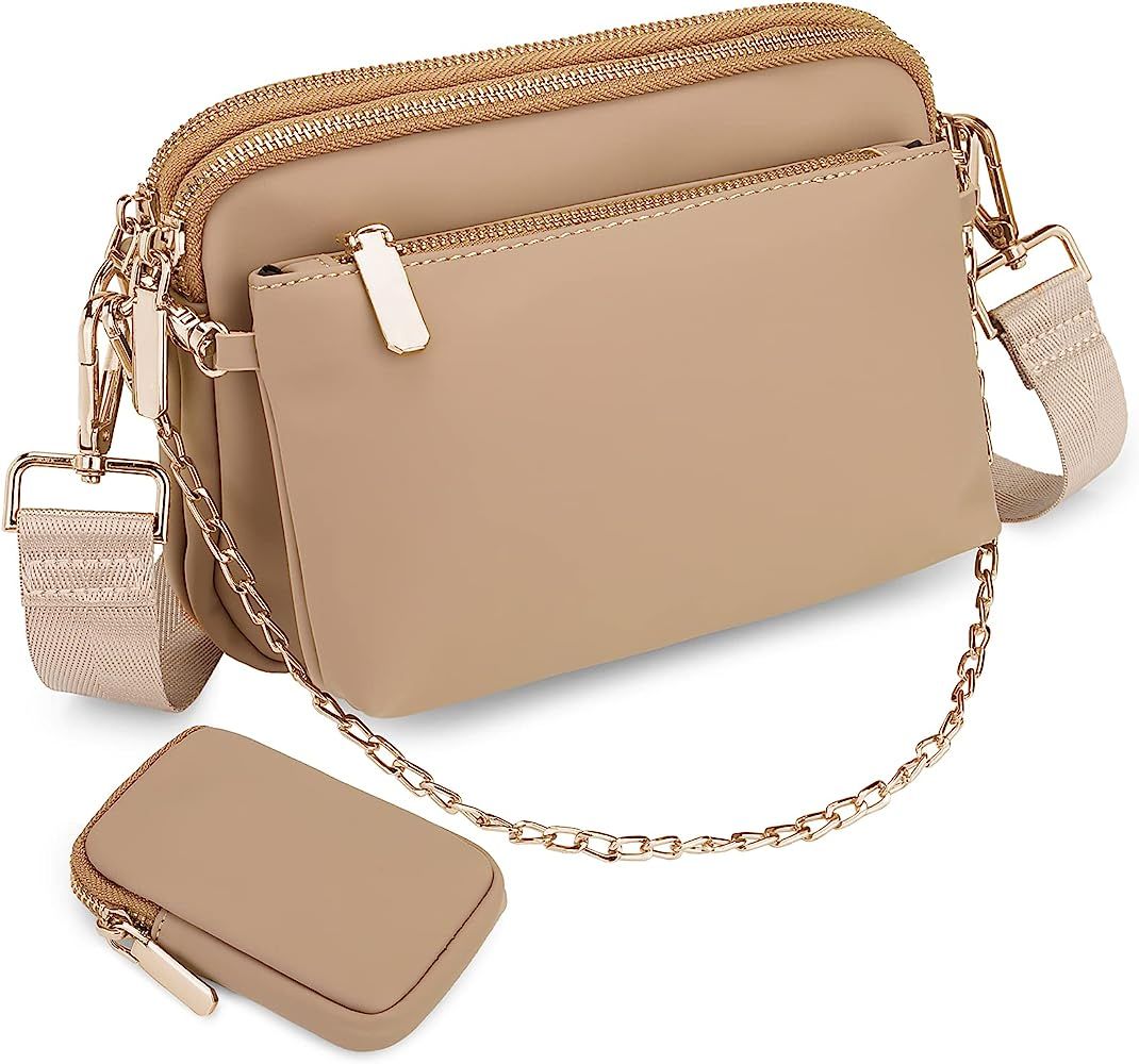 Uromee Corssbody Bags for Women Vegan Leather Fashion Shoulder Purse Fanny Pack Belt Bag Travel H... | Amazon (US)