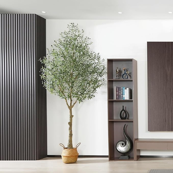 MOSADE Artificial Olive Tree 10 Feet Fake Olive Plant and Handmade Seagrass Basket, Perfect Tall ... | Amazon (US)